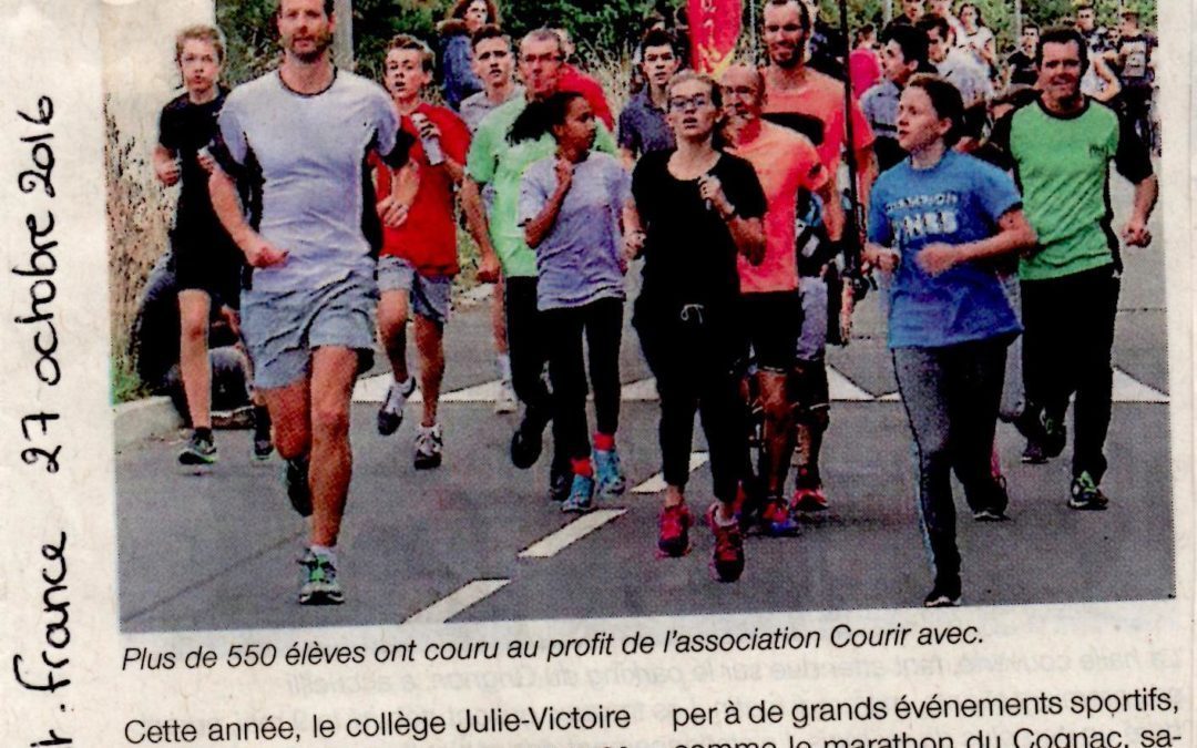 Article du Ouest France sur la course solidaire