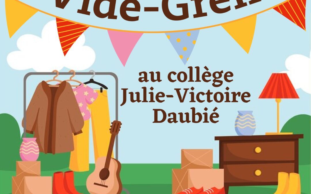 VIDE GRENIER le samedi 3 juin de 9h à 14h